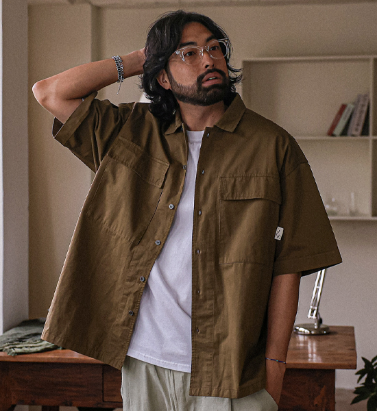 (L-5XL)<BR>타하시 半袖シャツ 1103