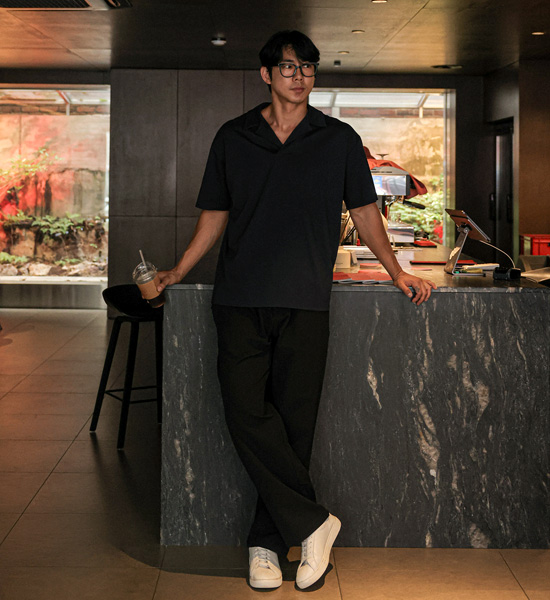 (L-5XL)<BR>바스타나 オープンカラー 半そでティー