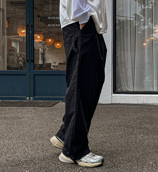 (L-5XL)<BR>더록 セミワイドフィット バンディングカーゴパンツ