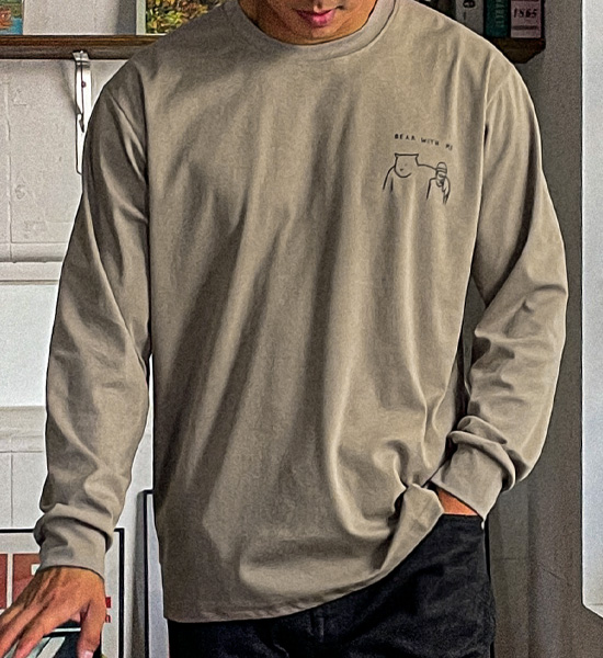 (XL-5XL)<br>푸라미야 長袖Tシャツ
