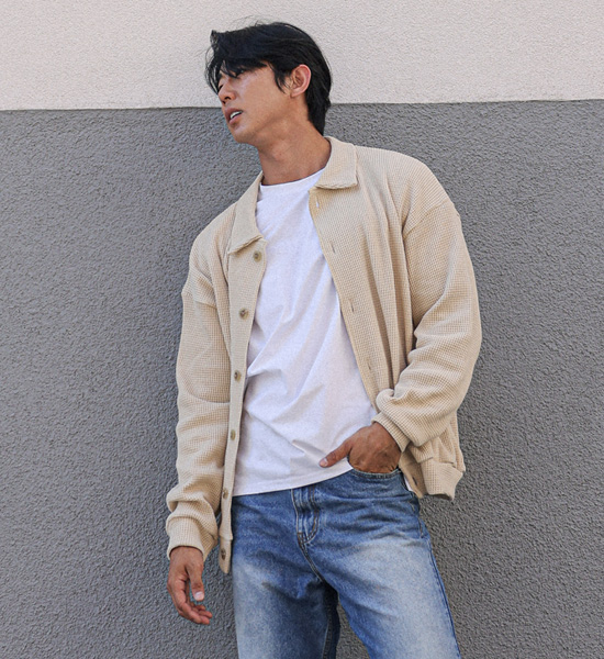 (XL-4XL)<BR>바드리야 カラーカーディガン