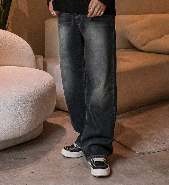 (S-6XL)<br>탄바드 セミワイドフィット デニムパンツ 413