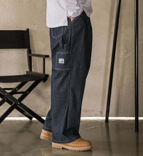 (L-5XL)<BR>마로이 セミワイドフィット ノンウォッシュジーンズ バンディングパンツ
