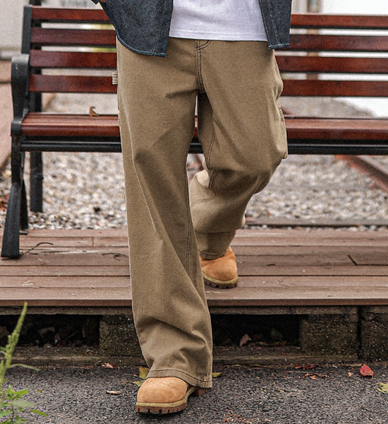 (S-5XL)<BR>퓨로 セミワイドフィット ウォンクパンツ <br><font color="#098a09"><B>長さを選択 (基本的な,ロング+8cm)</B></font>