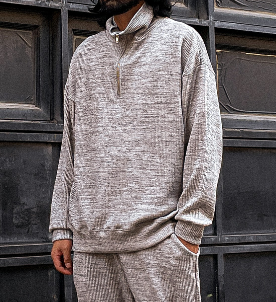(XL-6XL)<br>언트라 リブ付きハーフジップアップ T009<BR><B><FONT COLOR="#ff4800">[追加割引]</FONT></B>