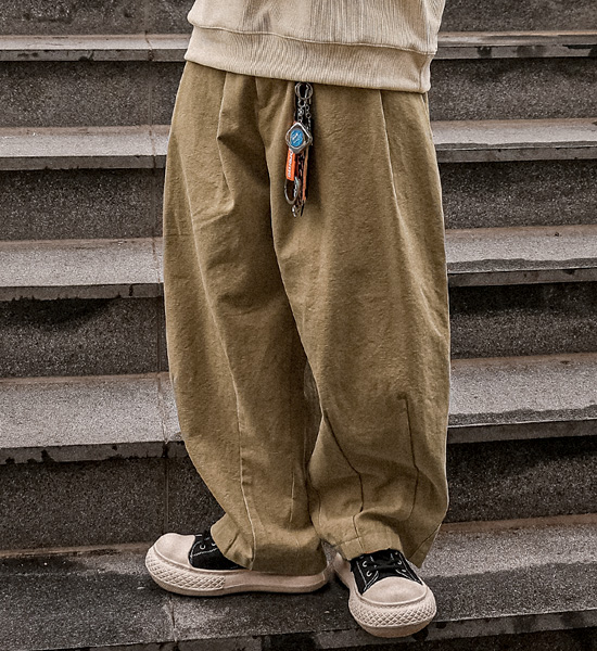 (L-5XL)<BR>말루드 ワイドフィット バルーンバンディングパンツ