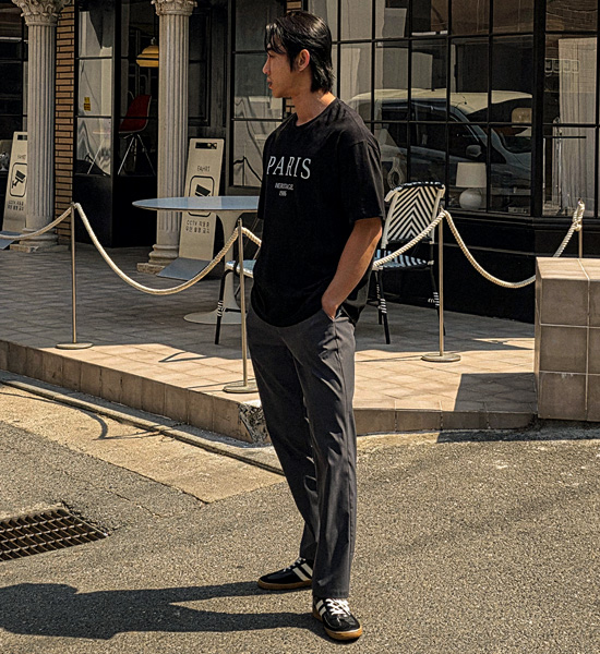 (L-5XL)<BR>수프리드 バックバンディングスラックス(スリムフィット/標準フィット)<br><font color="#098a09"><B>長さを選択 (基本的な,ロング+8cm)</B></font><BR><B><FONT COLOR="#ff4800">[追加割引]</FONT></B>