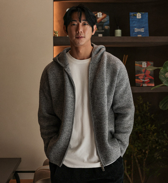 (XL-6XL)<BR>자스오 フードニットジップアップ 8723