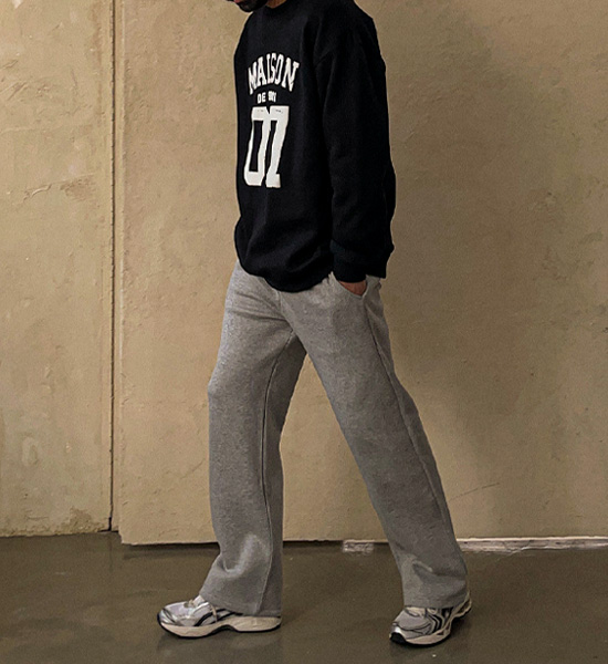 (M-6XL)<BR>스티수드 セミワイドフィット バンディングパンツ