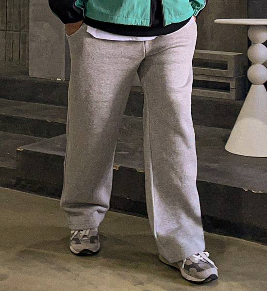 (M-6XL)<BR>스티수드 セミワイドフィット バンディングパンツ
