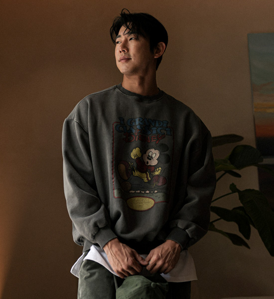 (XL-6XL)<BR>립코 顔料 起毛マンツーマンTシャツ