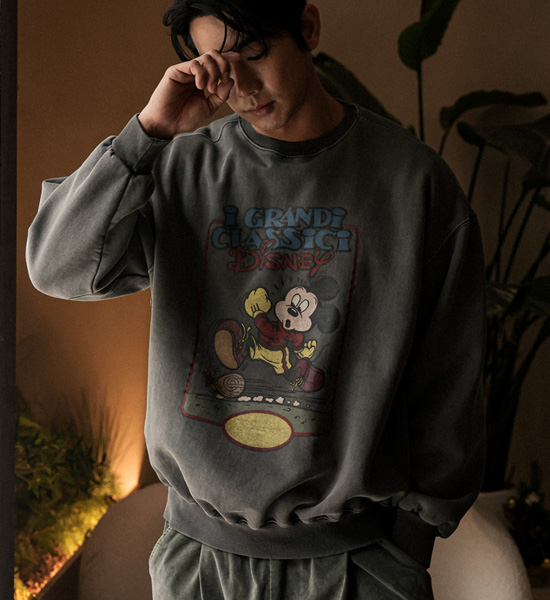 (XL-6XL)<BR>립코 顔料 起毛マンツーマンTシャツ