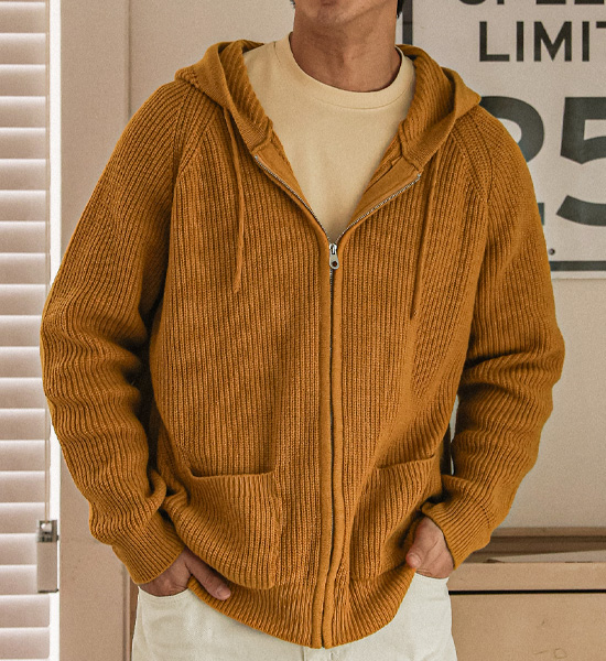 (XL-6XL)<br>바카리 ニットフードジップアップ S001