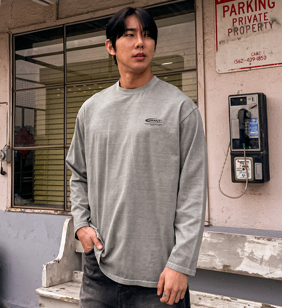 (XL-6XL)<BR>비라바다 顔料 長袖Tシャツ