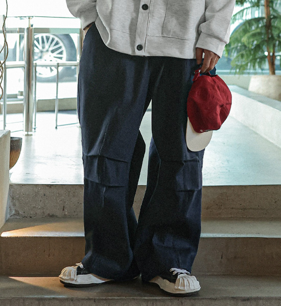 (XL-6XL)<BR>테노우 ワイドフィット ノンウォッシュジーンズ バンディングパンツ