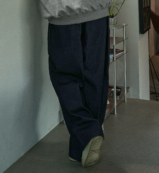 (XL-6XL)<BR>테노우 ワイドフィット ノンウォッシュジーンズ バンディングパンツ