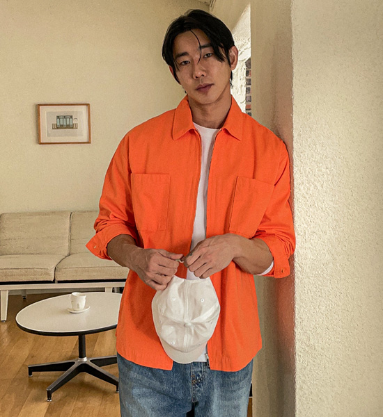 (L-5XL)<BR>그레그 워싱셔츠&ジャケット
