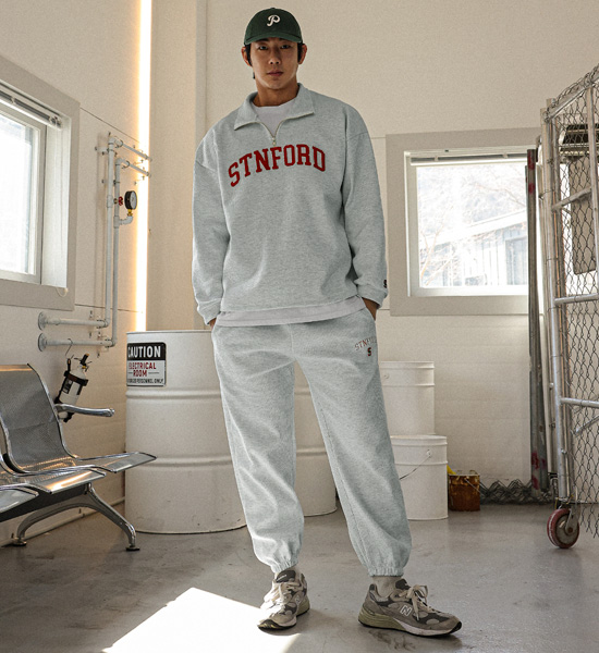 (XL-6XL)<BR>카라디아 와플아노락+아치포드 와플밴딩조거팬츠 <br><font color="#098a09"><B>長さを選択 하(基本的な,ロング+8cm)</B></font>