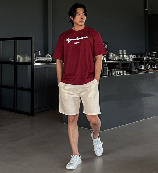 (M-4XL)<br>마카디 リネン バンディング半ズボン 1109