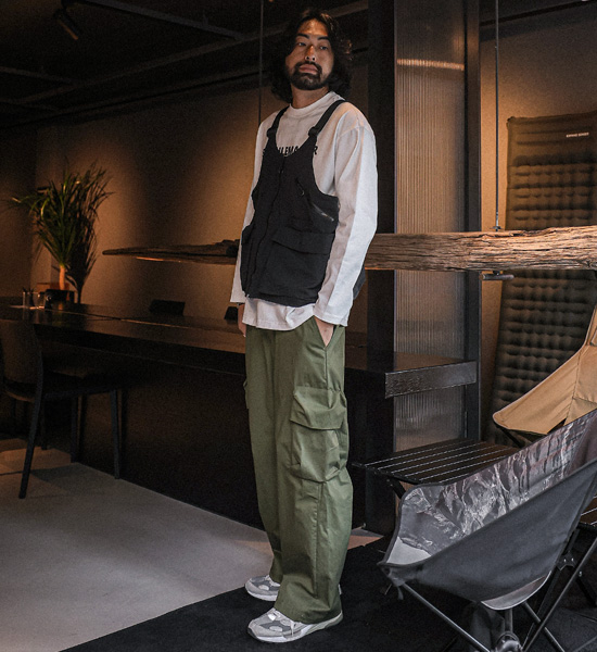 (XL-6XL)<BR>부라토키 ワイドフィット カーゴバンディングパンツ