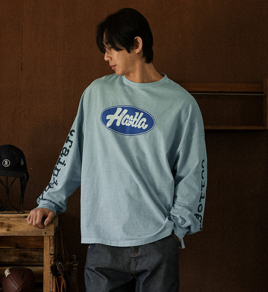 (XL-6XL)<br>코라나디 顔料 長袖Tシャツ