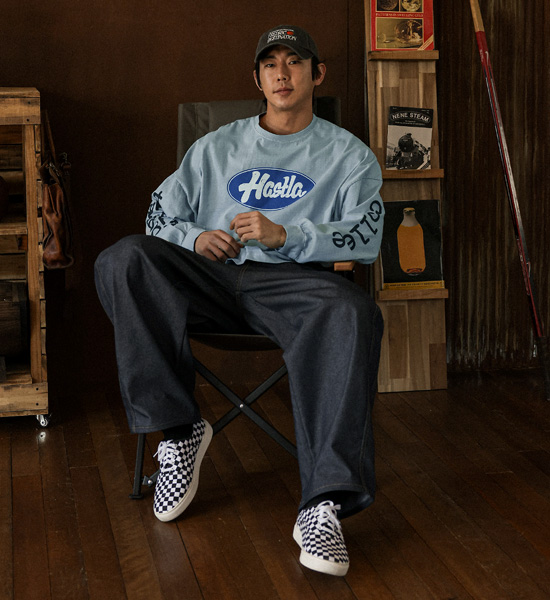 (XL-6XL)<br>코라나디 顔料 長袖Tシャツ