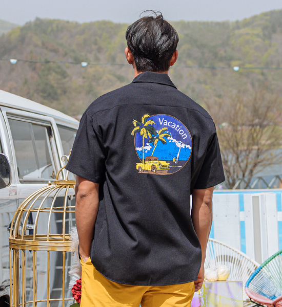 (2XL-5XL)<br>쉼터 야자수 シャツ