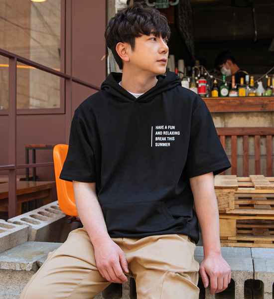 (XL-6XL)<br>썸머인 フード　 半そでティー