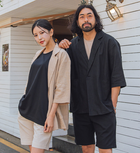 (XL~6XL)<BR>알테오 リネン6부자켓