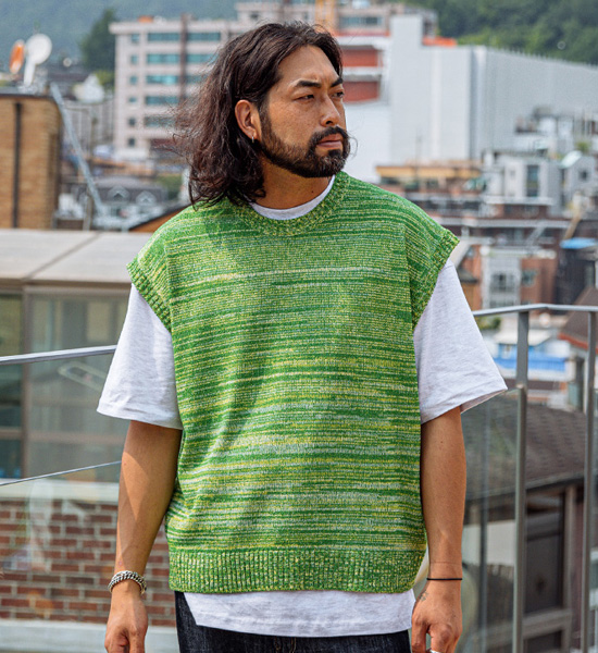 (L~5XL)<BR>베링턴 ニットベスト