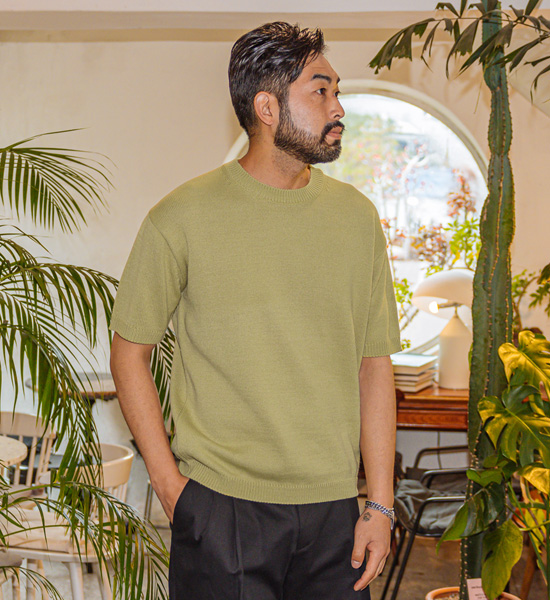 (L-5XL)<br>헤이미쉬 半袖のニット
