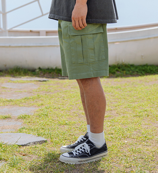 (L-4XL)<br>마스느 カーグ バンディング半ズボン