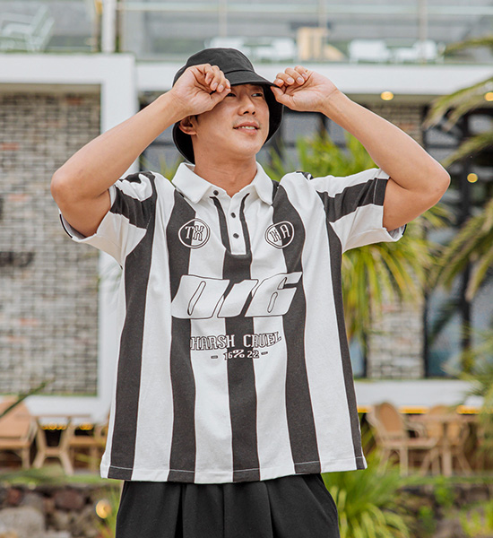 (XL~4XL)<br>시리얼 016나염 半袖襟Tシャツ