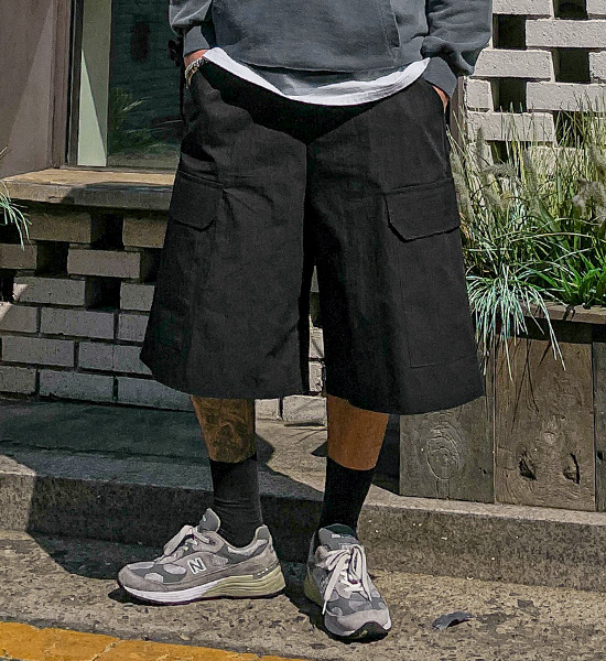 (XL-6XL)<BR>차크모 バンディング半ズボン