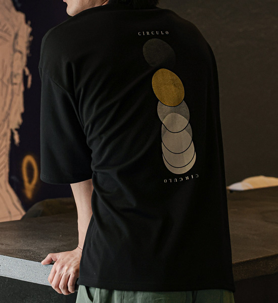 (XL-6XL)<BR>투톤써클로 半そでティー
