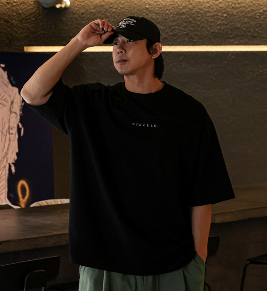 (XL-6XL)<BR>투톤써클로 半そでティー
