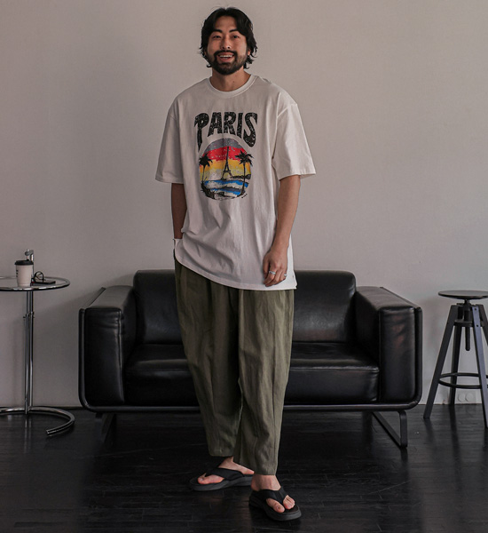 (L-5XL)<BR>파리스비치 半そでティー