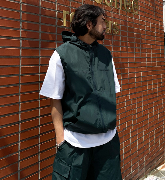 (L-4XL)<BR>사그란 フードベスト+다블라 カーゴバンディングショートパンツ