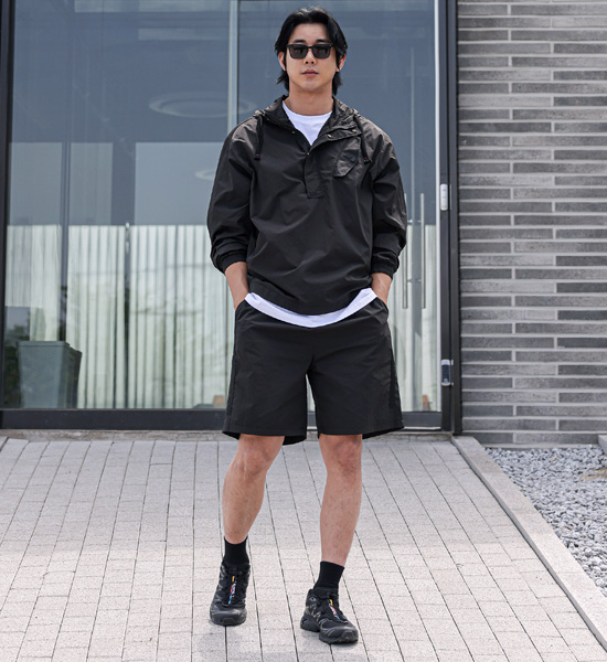 (L-5XL)<br>티카스 ナイロン フダノラック+람퍼 ナイロン バンディング半ズボン