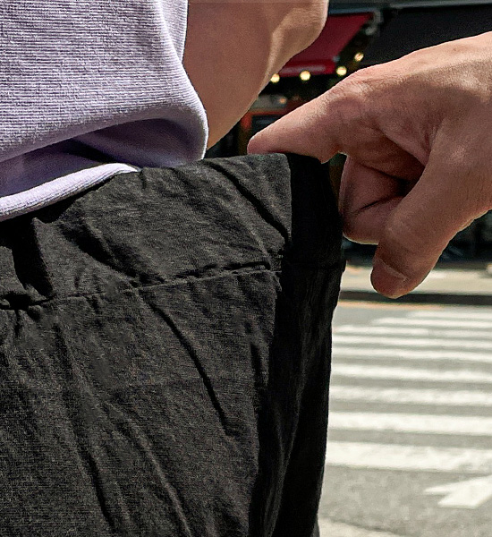 (L-4XL)<BR>하팅 スリムフィット リネンバンディングパンツ