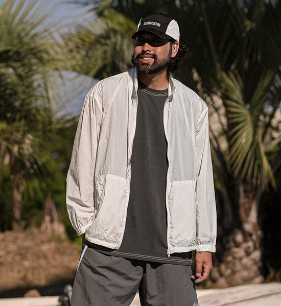 (L-5XL)<BR>번사이드 防風 ジャンパ