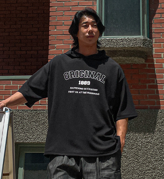 (XL-4XL)<br>엘로디 フード付き半袖シャツ