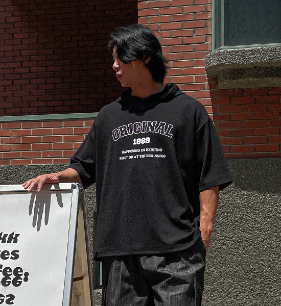 (XL-4XL)<br>엘로디 フード付き半袖シャツ