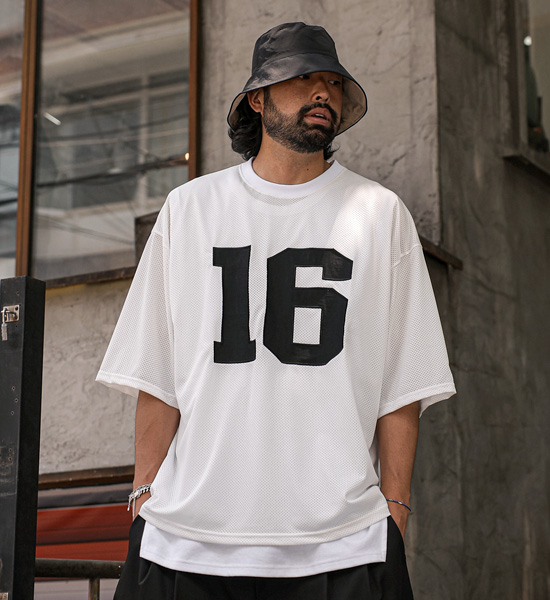 (XL-4XL)<br>카리얼 メッシュ半袖Tシャツ