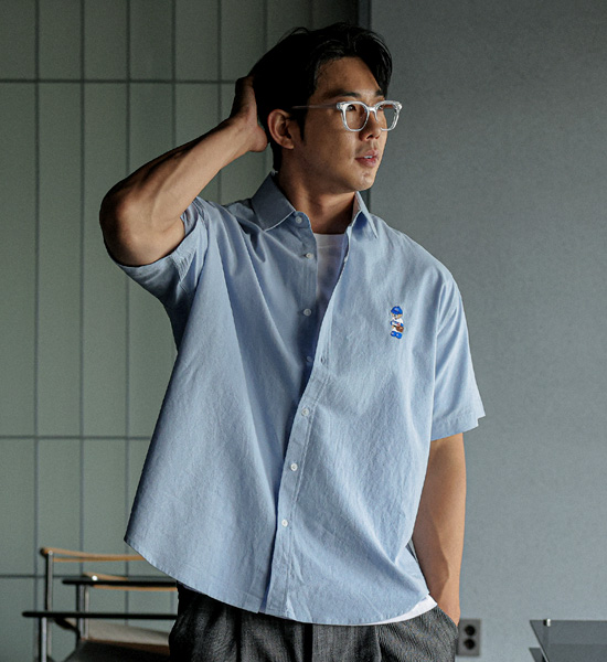 (L-5XL)<BR>루아티 半袖シャツ