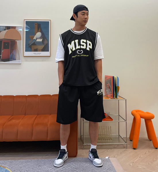 (XL-4XL)<br>모찰리 袖なし+난디망 バンディング半ズボン