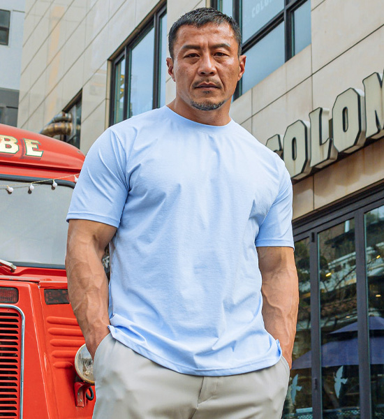 (M-5XL)<br>보카린 半そでティー <br><font color="#098a09"><B>長さを選択 (基本的な,ロング+6cm)</B></font>