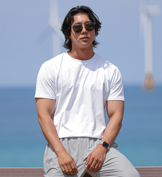 (M-5XL)<br>보카린 半そでティー <br><font color="#098a09"><B>長さを選択 (基本的な,ロング+6cm)</B></font>