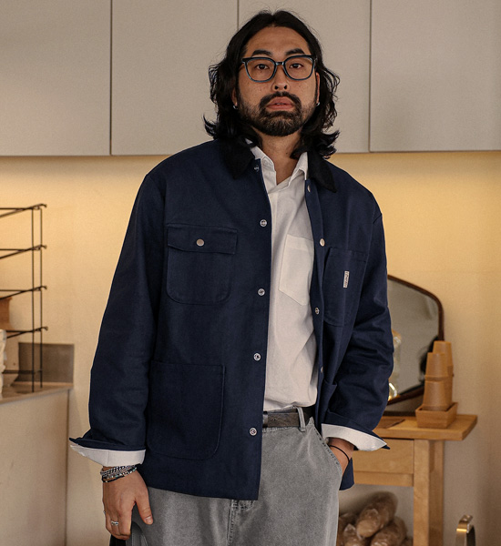 (XL-6XL)<Br>코스토마 골덴카라 作業ジャケット
