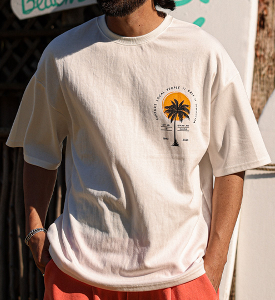 (L-5XL)<BR>코스타가 半そでティー